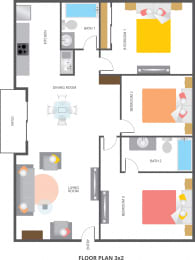 Almansor Villa 3 Bedroom Apartment Floor Plan