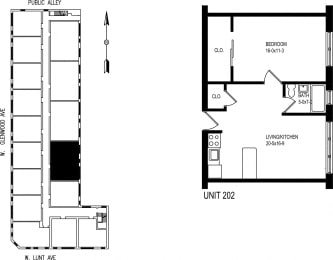  Floor Plan One Bedroom