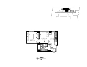  Floor Plan 05 Tier - 1 Bedroom