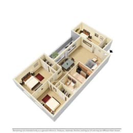  Floor Plan 3 Bed 1 Bath