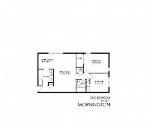  Floor Plan 2 Bedroom 1 Bathroom Large
