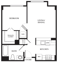 Haight - 1 Bedroom 1 Bath Floor Plan Layout - 650 Square Feet at Strata at Mission Bay, San Francisco, CA