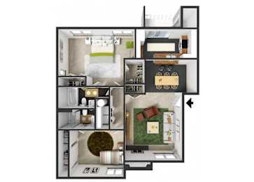 at Commons at Hawthorn Village Apartments, Hillsboro