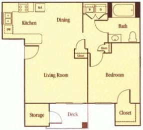 1 Bedroom Floor Plan Elk Grove Apartments l Castellino at Lauga West Apartments