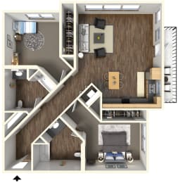 2 bedroom 2 bath at FREMONT MEWS, California, 95814