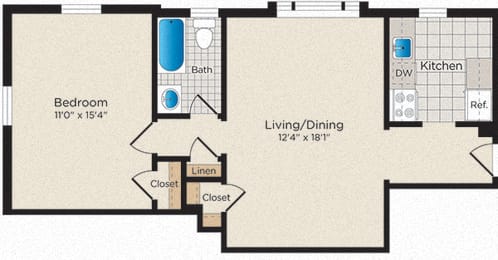1 Bedrooms In Silver Spring Falkland Chase Floor Plans For Rent Silver Spring Md