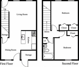  Floor Plan 2 BD