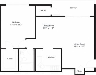1 Bed 1 Bath Apartment in Camp Hill, PA | Long Meadows Apartments | Property Management, Inc.