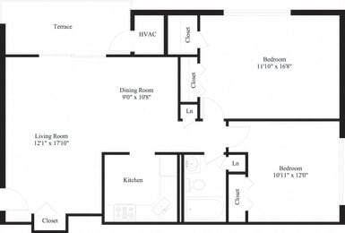 2 Bed Apartment in Camp Hill, PA | Long Meadows Apartments | Property Management, Inc.