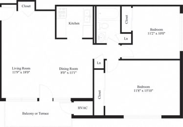 Camp Hill 2 Bedroom Apartment | Long Meadows Apartments | Property Management, Inc.