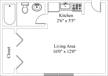 Wilshire Hills Studio Apartment in Lancaster