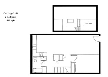 2 Bedroom Carriage Loft in Williamsport, PA | The Weightman Aparrtments | Property Managment, Inc.