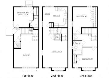 Townhouse Floor Plan Diagram