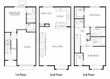 Townhouse Floor Plan Diagram