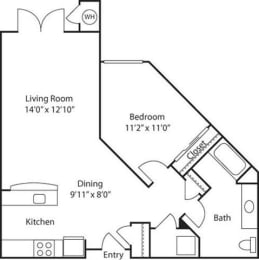 Floor Plan  B6- 55+ Adult Living Floorplan at Reunion at Redmond Ridge, Redmond, Washington