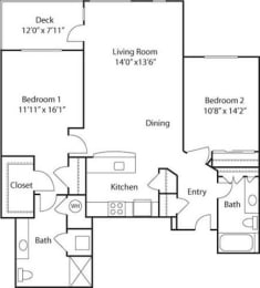 Floor Plan  C4A- 55+ Adult Living Floorplan at Reunion at Redmond Ridge, Redmond, WA