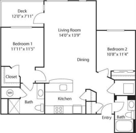 Floor Plan  C4B- 55+ Adult Living Floorplan at Reunion at Redmond Ridge, 11315 Trilogy Pkwy NE
