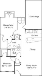Floor Plan  G1- 55+ Adult Living Floorplan at Reunion at Redmond Ridge, 11315 Trilogy Pkwy NE
