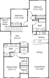Floor Plan  G3 with Den- 55+ Adult Living Floorplan at Reunion at Redmond Ridge, Redmond, Washington