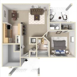 Rosemont III Floor Plan at Ashton Creek Apartments, PRG Real Estate Management, Chester, VA, 23831