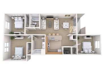  Floor Plan Columbia Woods 3 Bedroom