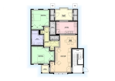  Floor Plan 2 Bedroom