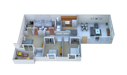 3 Bed Floorplan at San Martin Apartments, Arizona, 85301