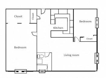 #719 Floorplan 2 Bedroom