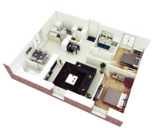 Floor Plan  Two Bedroom