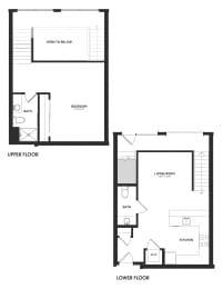 Bowman Seattle WA TH-3 Townhouse 1 Bedroom 1012 Sq Ft