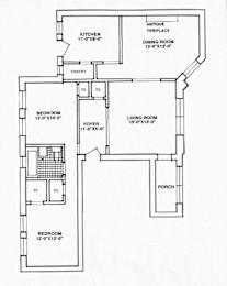  Floor Plan 3 Bedroom - 1 Bathroom