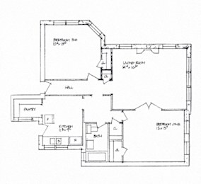  Floor Plan 2 Bedroom - 1 Bathroom