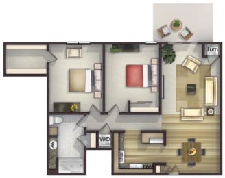 Floor Plan  Floor plan at Highlands at River Crossing Apartments , Winneconne