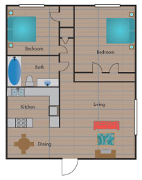 B1 Floor Plan at Jewel, Austin