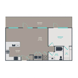 A3 Floor Plan at Link Apartments® West End, South Carolina, 29601