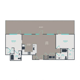 B3 Floor Plan at Link Apartments® West End, Greenville, South Carolina