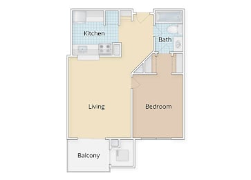 one bedroom one bathroom apartments at Residences at Rio in Gaithersburg