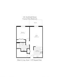 100 Archibald One Bedroom + Balcony Image