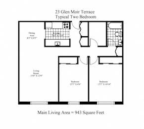 Typical 2 Bedroom Floor Plan