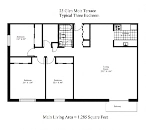 Typical 3 Bedroom Floor Plan