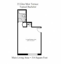 Typical Bachelor Floor Plan