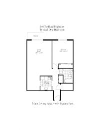  Floor Plan Large One Bedroom + Balcony