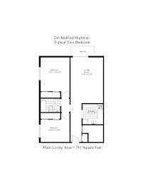  Floor Plan Two Bedroom + Balcony