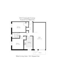  Floor Plan Two Bedroom + Balcony
