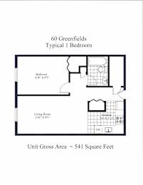 60 Greenfields One Bedroom Image