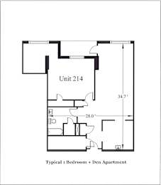 21 Parkland 1 Bedroom + Den