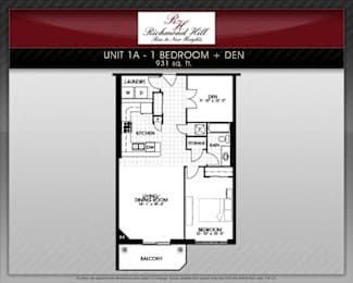 Richmond Hill 1 Bedroom + Den A