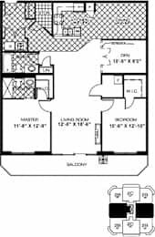 2 Bedroom + Den A