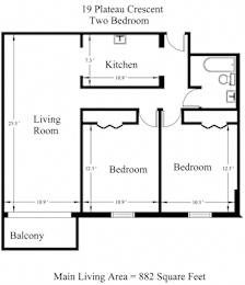 19 Plateau Crescent 2 Bedroom + Balcony
