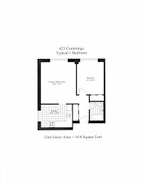 621 Cummings Avenue 1 Bedroom A